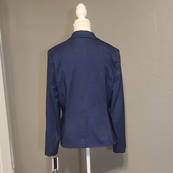 XOXO Juniors Classic Stylish Women's Navy Blazer NWT Padded Shoulders XL Lined - Picture 3 of 12